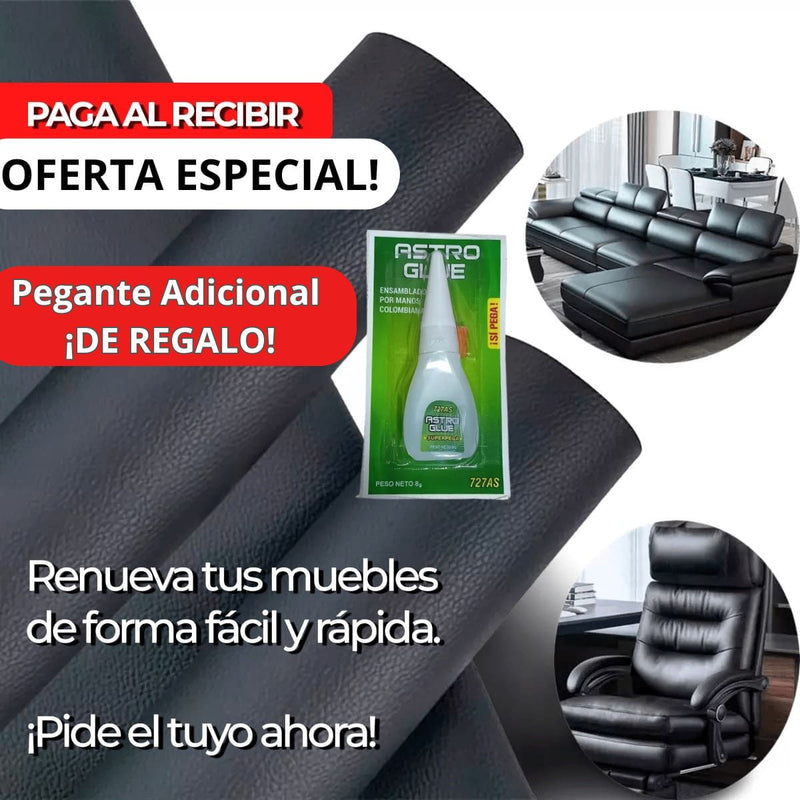 Reparador de Cuero Autoadhesivo (140x50 cm) + Pegante Adicional ¡DE REGALO!
